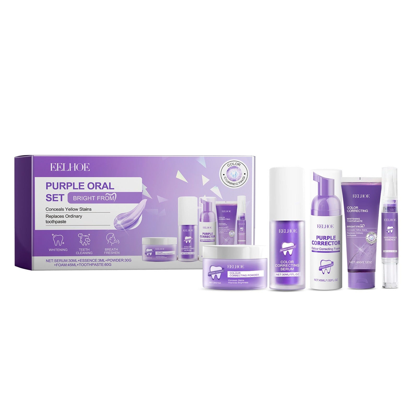 Purple Teeth Whitening Set